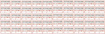 Lot de 50 Etiquettes signalisation adhesive sticker alarme securite dissuasif protection ECLATS DESTOCKAGE