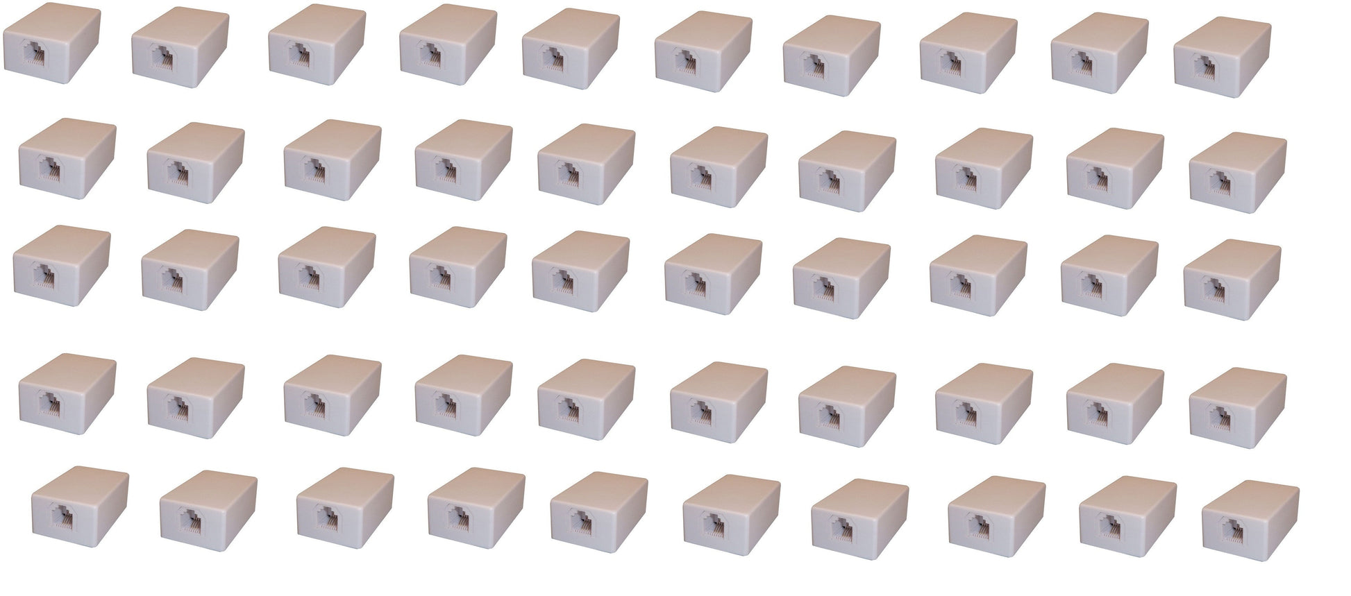 Lot de 50 prises murale saillie modulaire rj11 6p4c tcu10 bornier a fil telephone ECLATS DESTOCKAGE