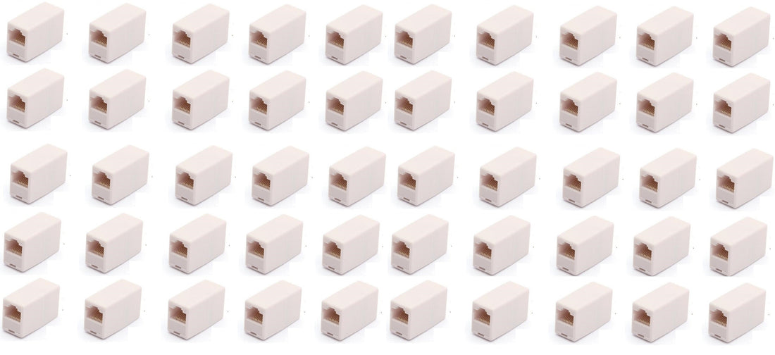 Lot de 50 prolongateurs adaptateur coupleur 8p8c femelle/femelle rj45 raccord tcu3 ECLATS DESTOCKAGE