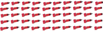 Lot de 50 voyants carre 11.5 x 11.5mm 220v rouge indicateur ccaf220rbl signal lumineux ECLATS DESTOCKAGE