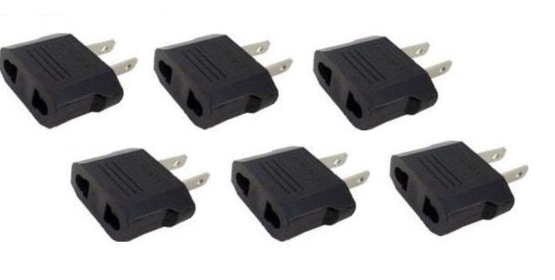 Lot de 6 adaptateur voyage convertisseur/americain japon usa prise us canada secteur france euro - ECLATS DESTOCKAGE