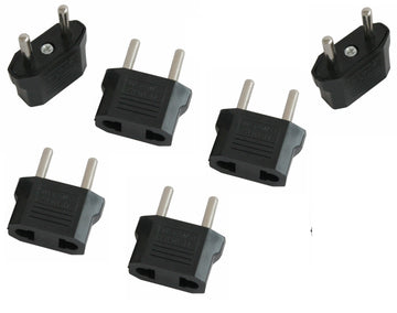 Lot de 6 adaptateurs voyage chine japon canada prise electrique secteur us vers fiche euro - ECLATS DESTOCKAGE