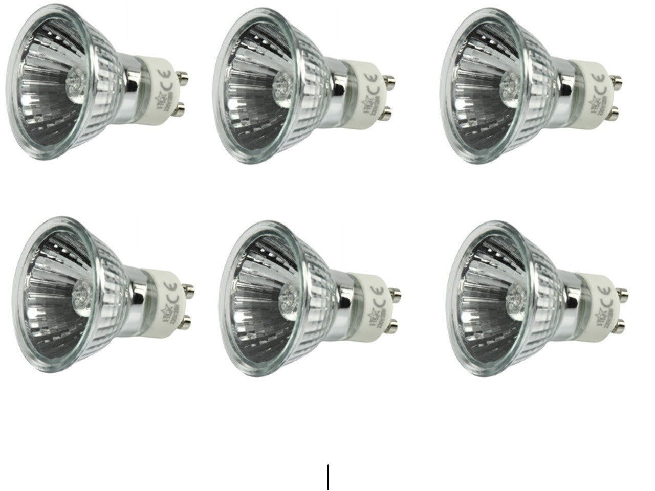 Lot de 6 ampoule halogène gu10 240 v diamètre 50 mm 4 000 h ECLATS DESTOCKAGE