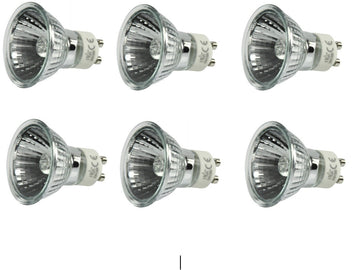 Lot de 6 ampoule halogène gu10 240 v diamètre 50 mm 4 000 h ECLATS DESTOCKAGE