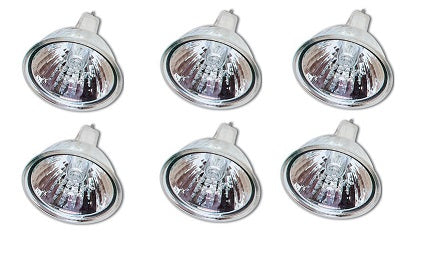 Lot de 6 ampoules halogene 20w 12v mr16 blanc gu5.3 eclairage electrique dichroïque ECLATS DESTOCKAGE