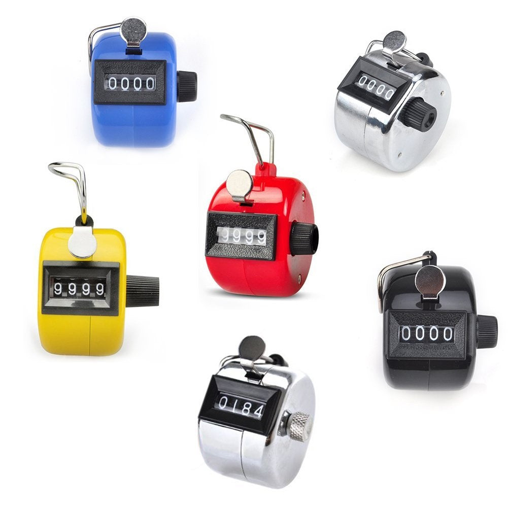 Lot de 6 compteurs manuel compte personne bleu rouge jaune noir et 2 gris ECLATS DESTOCKAGE