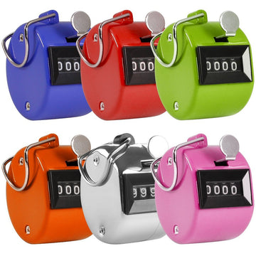 Lot de 6 compteurs manuel compte personne bleu rouge vert rose gris et orange ECLATS DESTOCKAGE