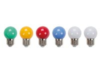 Lot de 6 lampes de rechange rouge jaune vert bleu banc pour guirlande lumineuse XMPL10RGB ECLATS DESTOCKAGE