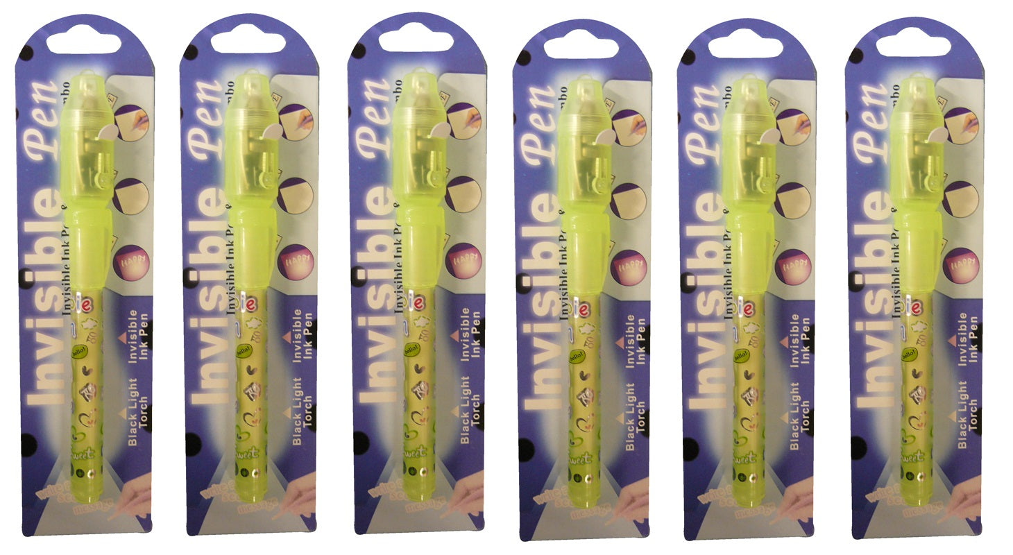 Lot de 6 stylos feutre encre invisible detecteur faux billet lumiere uv ultraviolet agenda vert ECLATS DESTOCKAGE