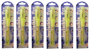 Lot de 6 stylos feutre encre invisible detecteur faux billet lumiere uv ultraviolet agenda vert ECLATS DESTOCKAGE