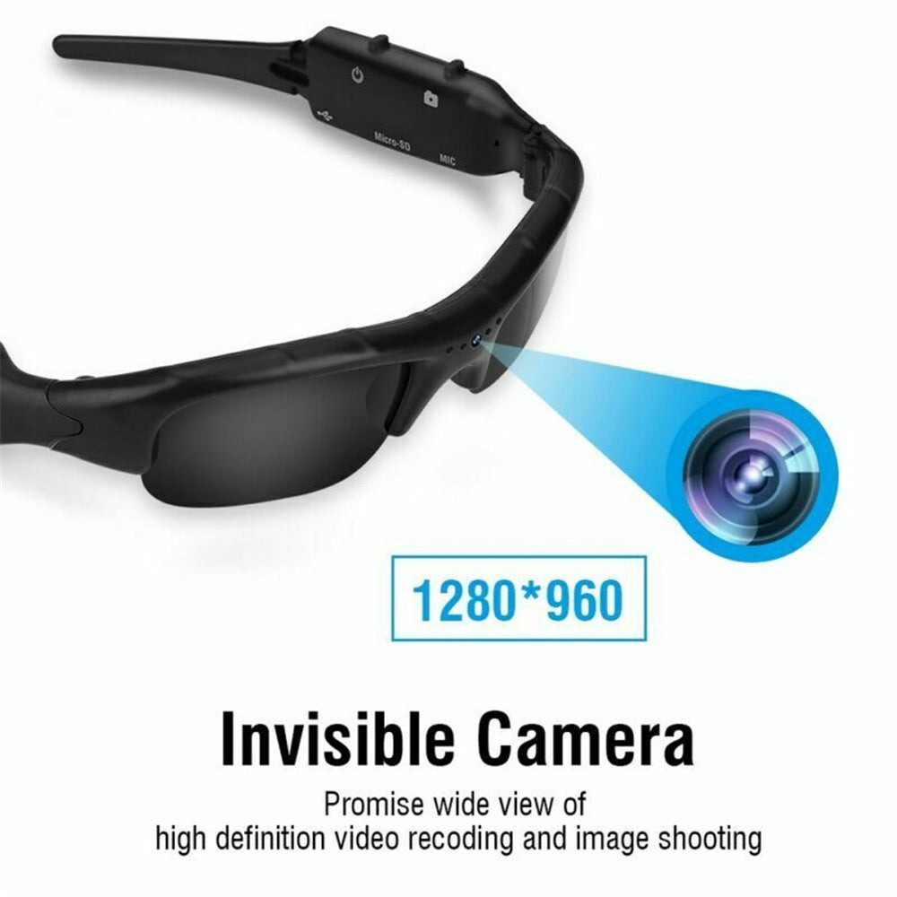 Lunette solaire légère 140 degrés Lunettes de soleil enregistreur audio vidéo 1080P HD tf dvr ECLATS DESTOCKAGE