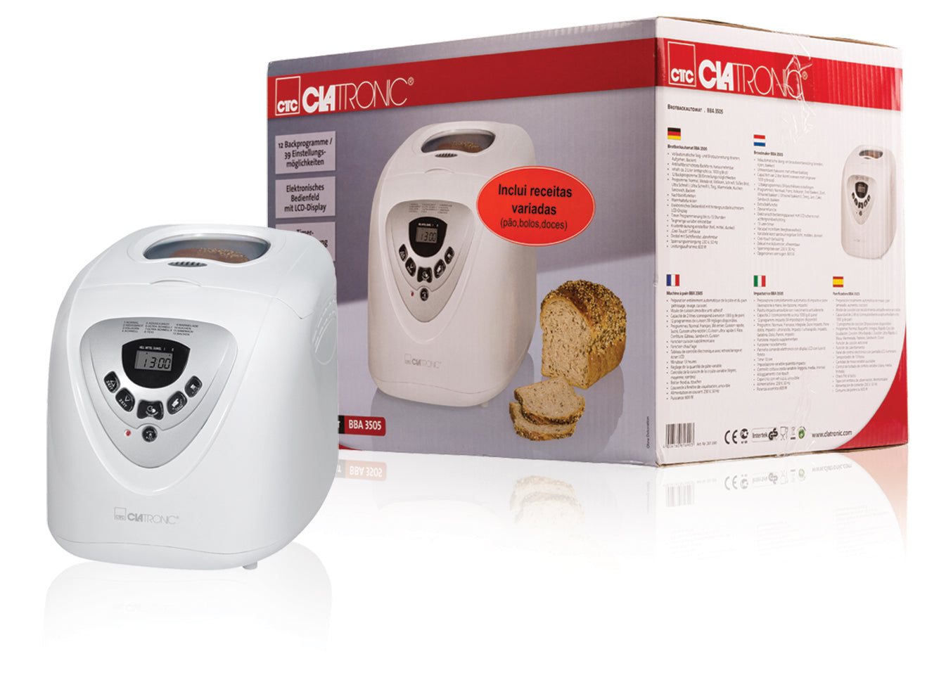 Machine a pain automatique 2l 12 programmes petrissage cuisson levee moule amovible ha-bread-27 - ECLATS DESTOCKAGE