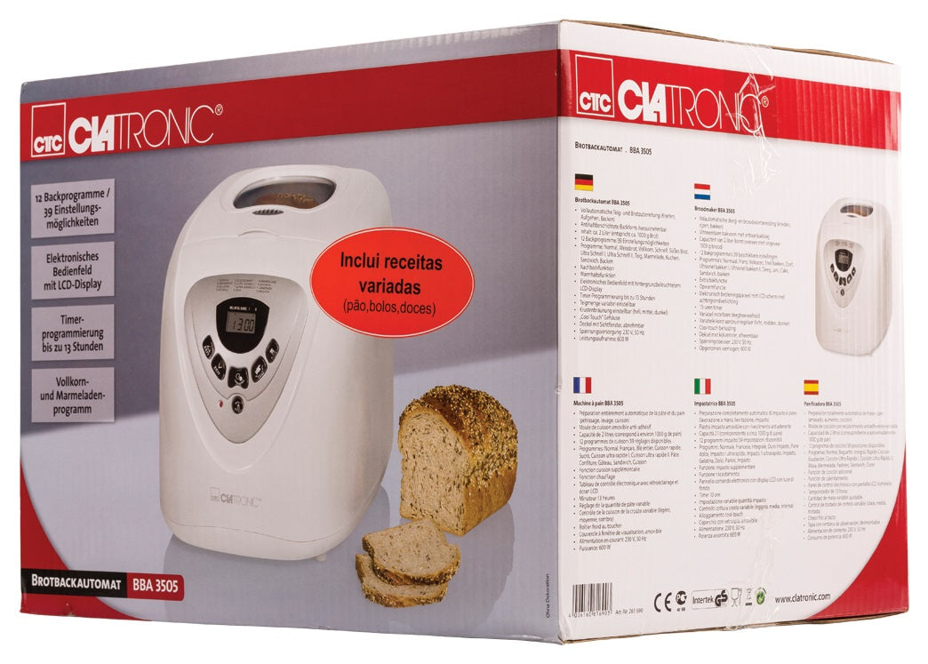 Machine a pain clatronic 12 programmes de cuisson 230v ha-bread-26 - ECLATS DESTOCKAGE