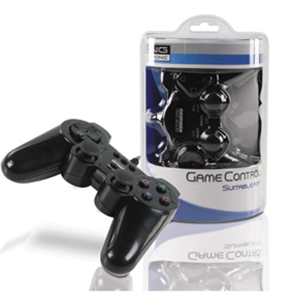 Manette pour ps2® noire könig gamps2-contr12 ECLATS DESTOCKAGE