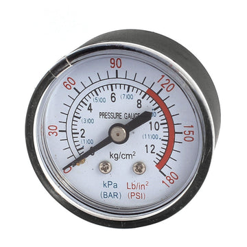 Manomètre de pression d'eau 1/4 40mm 0 ~ 200psi 0 ~ 14bar pour reducteur de pression filtre de piscine ECLATS DESTOCKAGE
