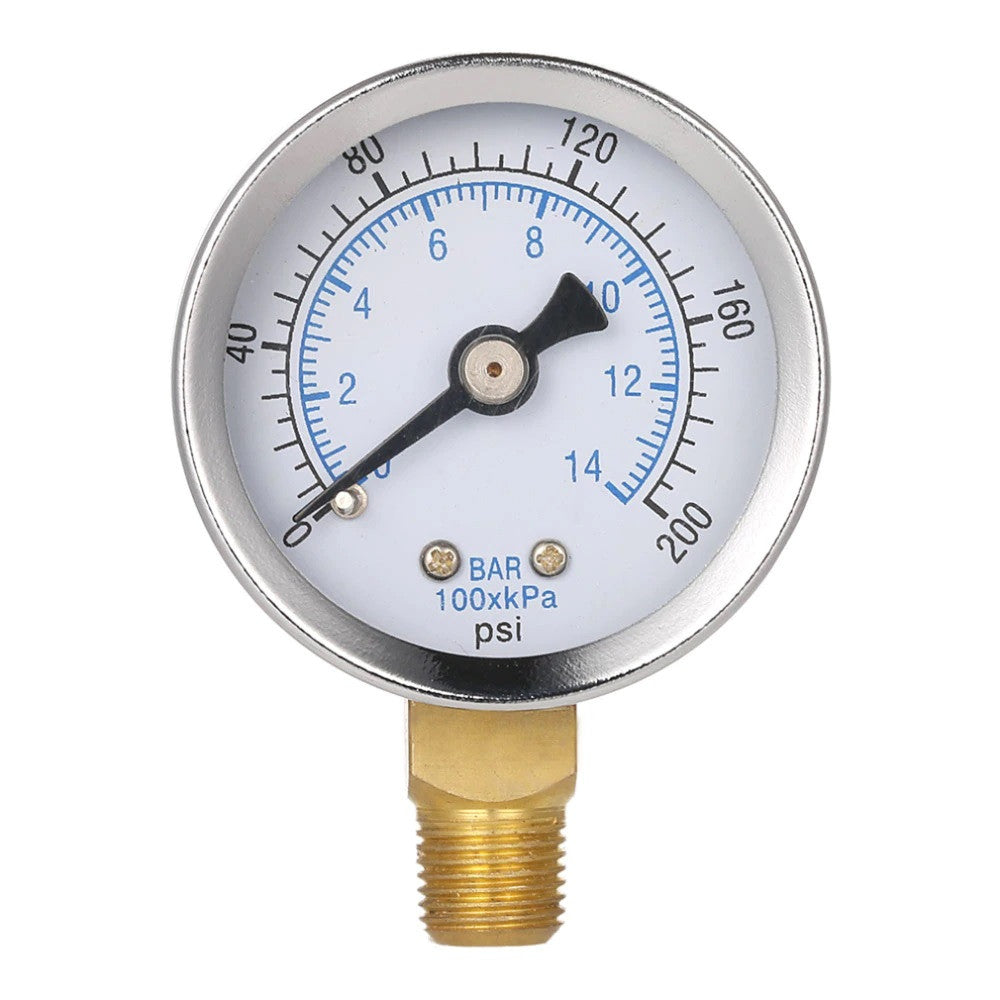 Manomètre de pression d'eau 1/8 40mm 0 ~ 200psi 0 ~ 14bar pour reducteur de pression filtre de piscine ECLATS DESTOCKAGE