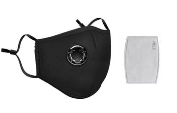 Masque respiratoire lavable coton reutilisable avec valve + 1 filtre mrlavf anti pollution ECLATS DESTOCKAGE