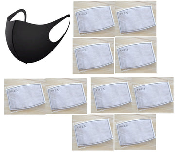 Masque respiratoire lavable reutilisable + 10 filtre 5 couches mrlavf anti poussiere pollution ECLATS DESTOCKAGE