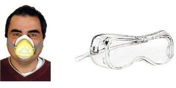 Masque respiratoire + lunette masque anti pollution filtration kit securite ECLATS DESTOCKAGE