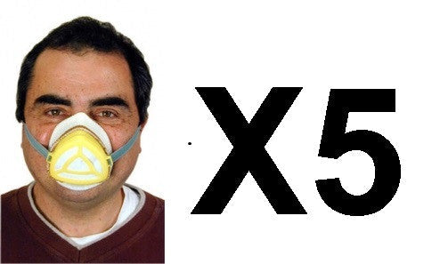 5 Masque respiratoire protection anti pollution filtration kit securite ECLATS DESTOCKAGE