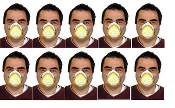 10 Masque respiratoire protection anti pollution filtration  kit securite ECLATS DESTOCKAGE