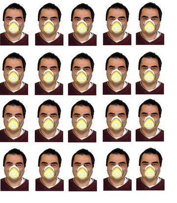 20 Masque respiratoire protection anti pollution filtration  kit securite ECLATS DESTOCKAGE