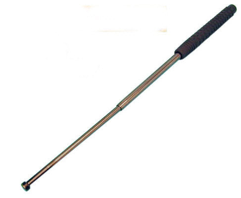 Matraque baton telescopique 26' 26/67cm ø25mm noir acier trempe arme anti agression self défense MATTL ECLATS DESTOCKAGE