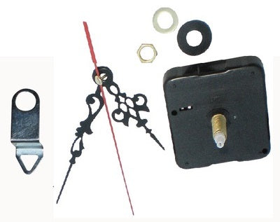 Mecanisme horloge quartz aiguilles axe long 23mm + accroche fixation murale ECLATS DESTOCKAGE