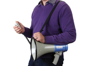 Megaphone 20w 25w 30w 300 500m mp25sfm microphone sirene porte voix micro sifflet bandouliere ECLATS DESTOCKAGE