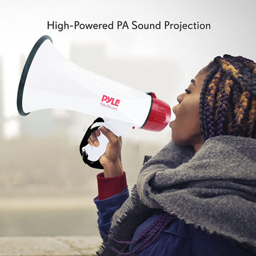 Megaphone 35w 40w avec microphone à cordon et sirene mp45s portée 800 à 1000m ECLATS DESTOCKAGE