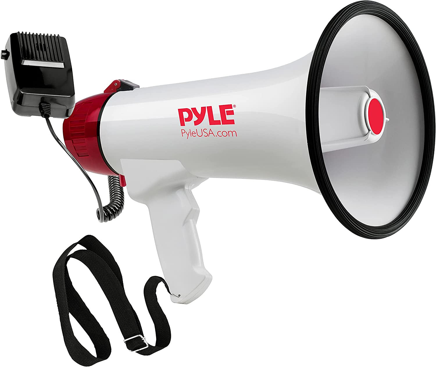 Megaphone 35w 40w Pyle avec microphone à cordon et sirene portée 800 à 1000m volume reglable ECLATS DESTOCKAGE