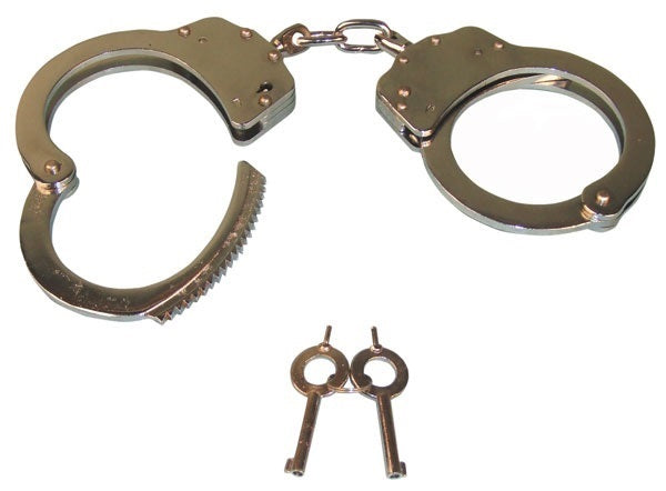 Menottes metal de police douane gendarmerie militaire secu pompier prevention gardien ECLATS DESTOCKAGE