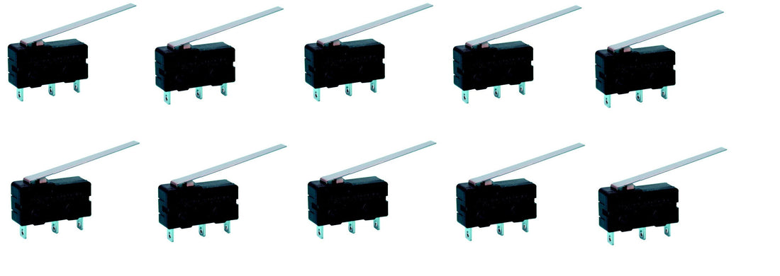 10 Micro interrupteur contact autoprotection 3a 220v 250v long levier micro switch ms5 l autoprotege ECLATS DESTOCKAGE