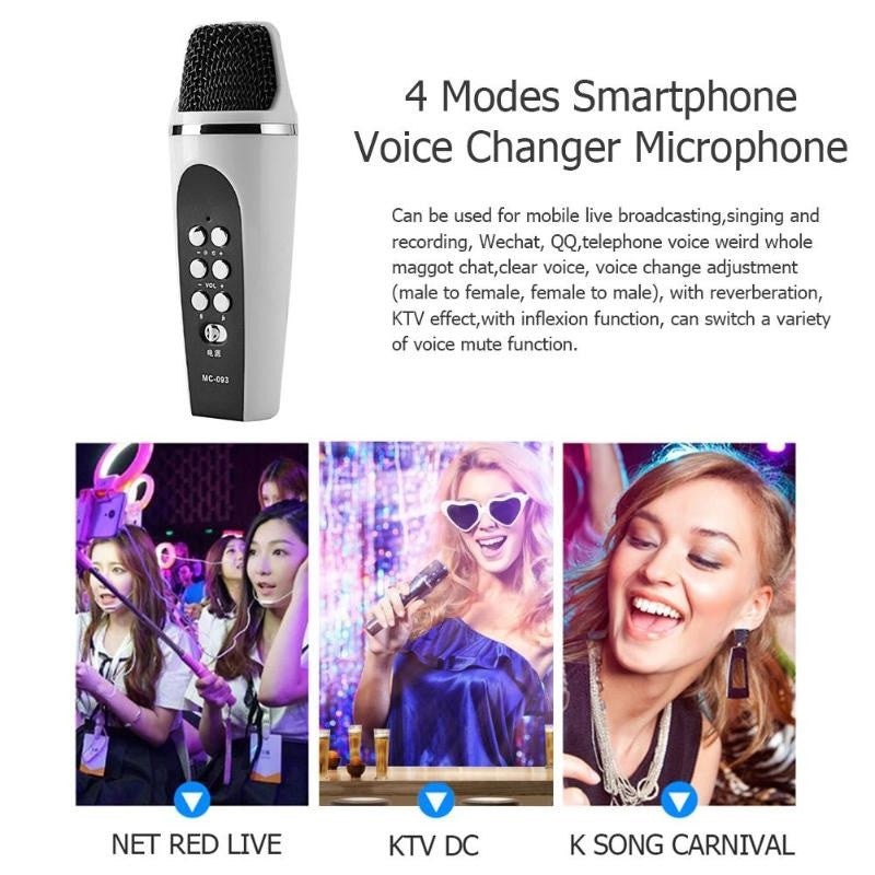 Microphone changeur de voix Pour Enregistrement Vidéo Smart Phone Mic ECLATS DESTOCKAGE