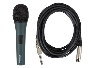 Microphone dynamique professionnel câble noir 4.5m micpro9 avec mallette ECLATS DESTOCKAGE