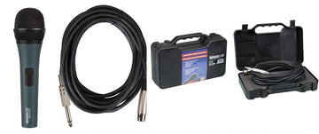 Microphone professionnel dynamique câble noir 4.5m micpro9 avec mallette ECLATS DESTOCKAGE