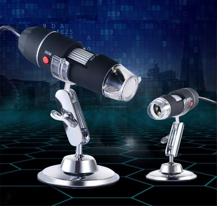 Microscope USB, Le Microscope Numérique USB 2 en 1 Black 1600X Peut Être Utilisé pour La Recherche en Laboratoire ECLATS DESTOCKAGE