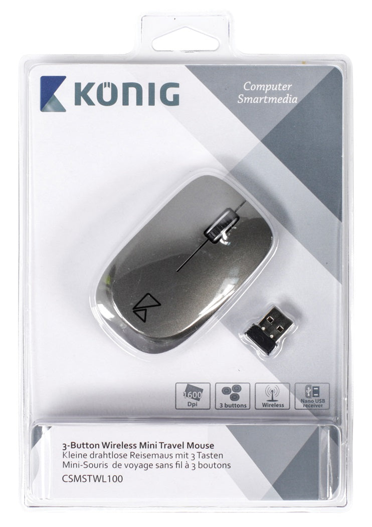 Mini souris optique retractable könig cmp mouse100 ECLATS DESTOCKAGE