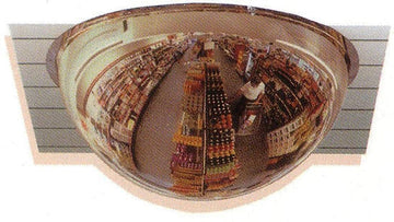 Miroir convexe panoramique surveillance 60cm 2 x 180°  360° plafond mirador sécurité circulation ECLATS DESTOCKAGE