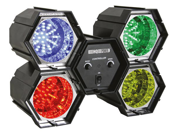 Modulateur lumiere 4 x 36 led vdll4rl alim 220v 12v eclairage de fete reglage son ECLATS DESTOCKAGE