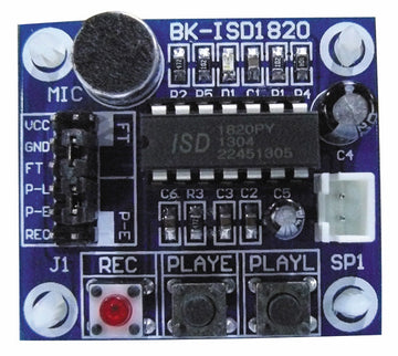 Module enregistrement 10sec vocal voix lecture avec micro et trous pour montage circuit isd1820 ECLATS DESTOCKAGE