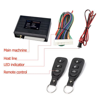 Module fermeture centralisé porte voiture 12v bluetooth 2 telecommandes entree sans clef telephone ECLATS DESTOCKAGE