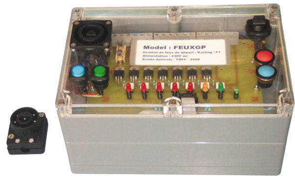 Module gestion feux depart grand prix 220v karting formule 1 pour spot semaphore rouge orange vert ECLATS DESTOCKAGE