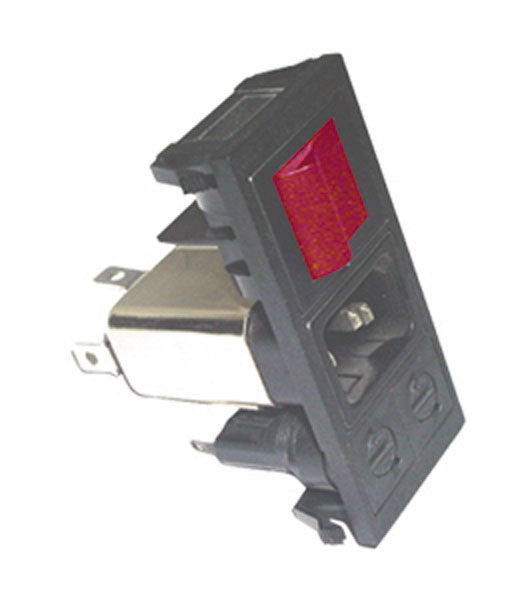 Module iec 2p t mâle sur filtre 6a avec inter bipolaire avec ampoule néon alpxbzv03a062009 - ECLATS DESTOCKAGE