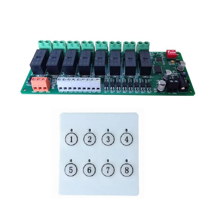 8 Channel IO 8in 8out RS485 Relay Module with RS485 Control Keypad 16A ECLATS DESTOCKAGE