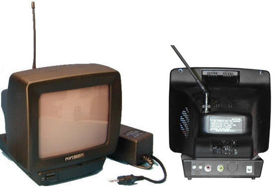 2 Moniteur surveillance video n/b sans fil 900mhz 2canaux poptron ptv223 pour camera csf ecran ECLATS DESTOCKAGE