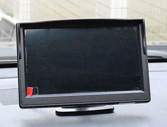 Moniteur video 12v 24v 4 pin 5 p 12.7cm couleur 2 entrées vidéo + Ventouse et Support  pour bus camion auto ECLATS DESTOCKAGE