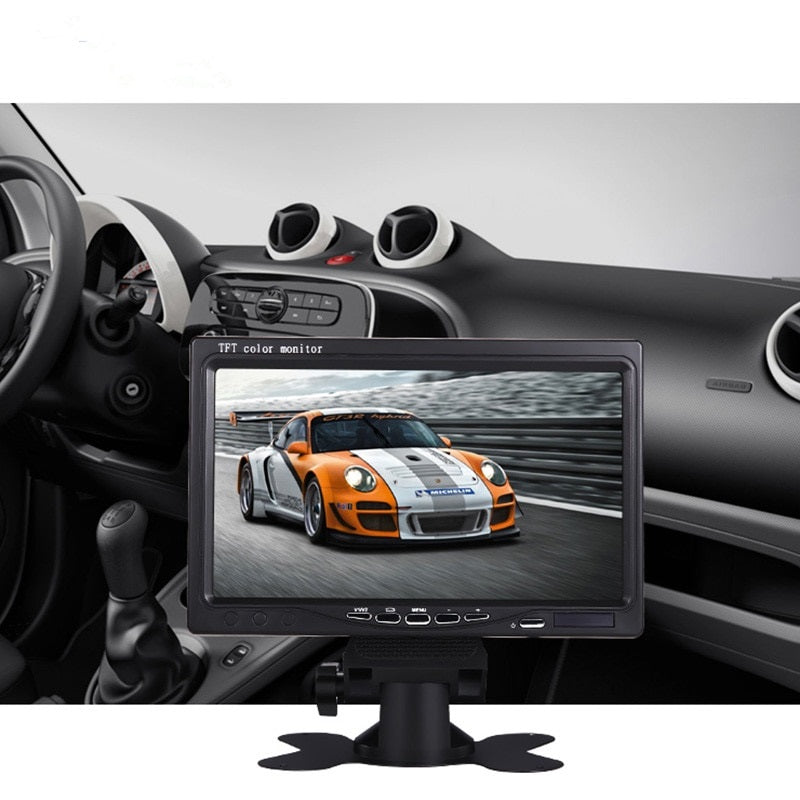 Moniteur video 18cm couleur 7 pouce 12v pour 2 cameras lcd telecommande surveillance ECLATS DESTOCKAGE
