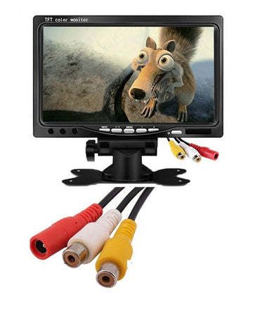 Moniteur video couleur 7 pouce 18cm 12v pour 2 cameras tft lcd telecommande surveillance ECLATS DESTOCKAGE