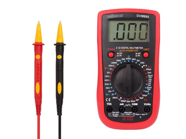 Multimetre lcd numerique 3½ tension courant resistance temperature capacite frequence diode DVM895 ECLATS DESTOCKAGE